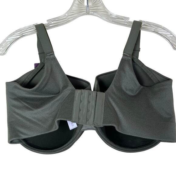 Cacique NWT Sz 40F C Wire Balconette Bra Olive Green Side-smoothing Solution - Picture 3 of 14